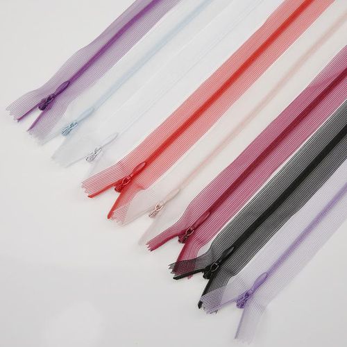 2-20pc 60cm Transparent Lace Tape Close-End Wedding Dress Diy Pillow Beddings Sew Textiles Clothing Close Clear Zipper