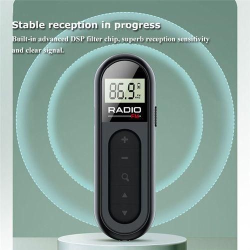 Mini Pocket FM Radio Rechargeable Portable 76108MHZ Radio R