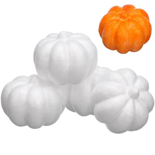 20Pcs White Foam Pumpkins Embellishing And Displaying