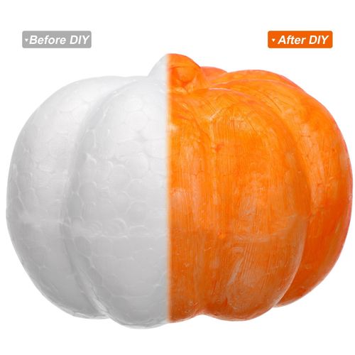 20Pcs White Foam Pumpkins Embellishing And Displaying