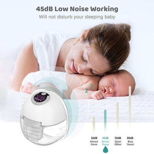 S32 Wearable Breast Pump for Breastfeeding Electric Breast Pump Hands FreeLow Noise with Memory Pause Functions 24mm Flange