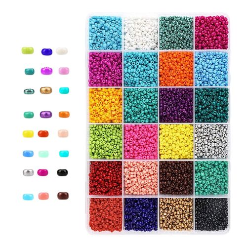 14400Pcs Glass Spacer Beads Loose For DIY Bracelet Jewelry