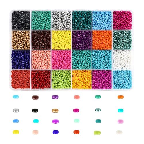 14400Pcs Glass Spacer Beads Loose For DIY Bracelet Jewelry