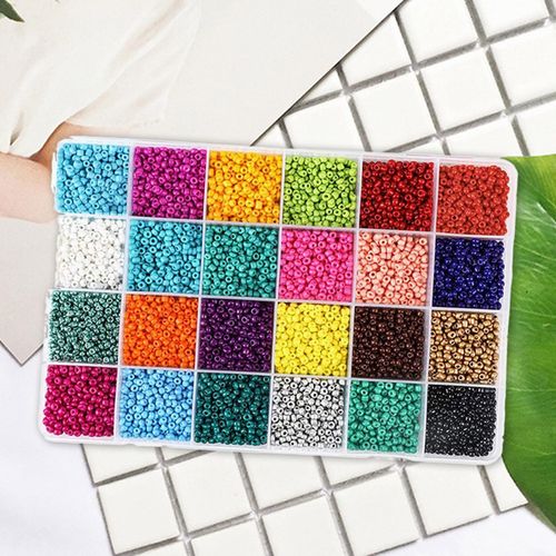 14400Pcs Glass Spacer Beads Loose For DIY Bracelet Jewelry