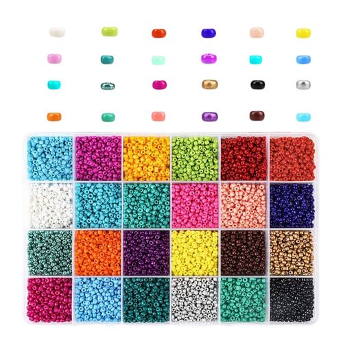 14400Pcs Glass Spacer Beads Loose For DIY Bracelet Jewelry