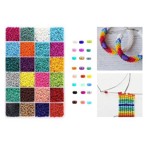 14400Pcs Glass Spacer Beads Loose For DIY Bracelet Jewelry