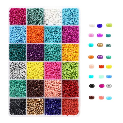 14400Pcs Glass Spacer Beads Loose For DIY Bracelet Jewelry