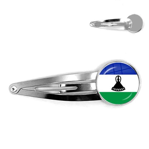 Djibouti Uganda Gambia Congo Gabon Comoros Lesotho Somalia Bulgaria National Flag 20mm Glass Cabochon Hair Pins For Women Girls