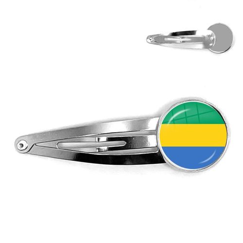 Djibouti Uganda Gambia Congo Gabon Comoros Lesotho Somalia Bulgaria National Flag 20mm Glass Cabochon Hair Pins For Women Girls