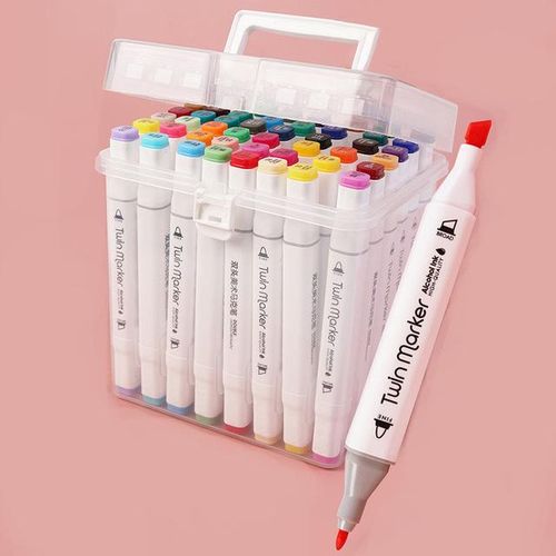 60 Color Permanent Markers Alcohol Ink Cartoon Drawing Pen Markers Brush Dual Tips Professional Drawing Marker Set Art Design