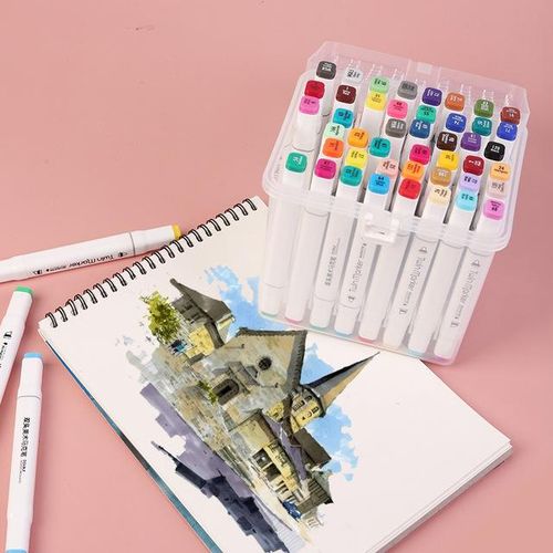60 Color Permanent Markers Alcohol Ink Cartoon Drawing Pen Markers Brush Dual Tips Professional Drawing Marker Set Art Design