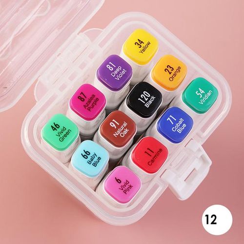 60 Color Permanent Markers Alcohol Ink Cartoon Drawing Pen Markers Brush Dual Tips Professional Drawing Marker Set Art Design