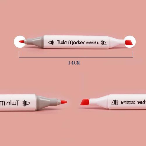 60 Color Permanent Markers Alcohol Ink Cartoon Drawing Pen Markers Brush Dual Tips Professional Drawing Marker Set Art Design