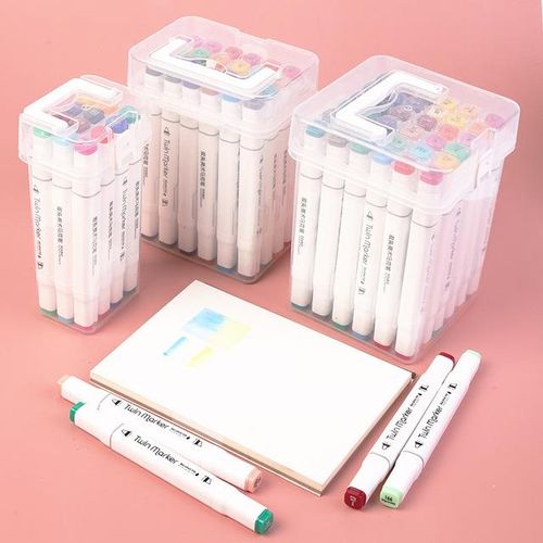 60 Color Permanent Markers Alcohol Ink Cartoon Drawing Pen Markers Brush Dual Tips Professional Drawing Marker Set Art Design