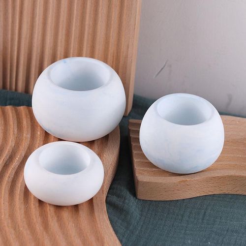 Concrete Flower Pot Mold Diy Design Gypsum Crystal Epoxy Silicone Mold Succulent Furniture Craft Decoration