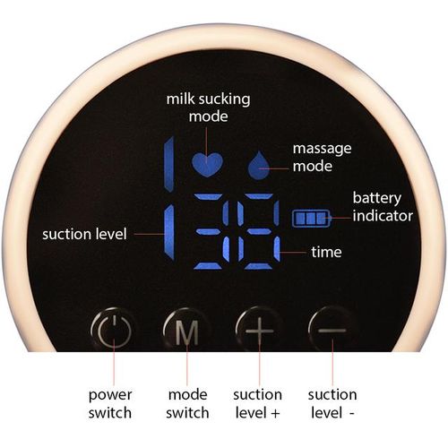 Wearable Electric Electric Breast Pump Invisible Hands Free Portable Integrated Breast Pump 24MM 3 Modes 9 Levels of Suction