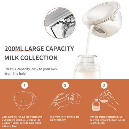 Wearable Electric Electric Breast Pump Invisible Hands Free Portable Integrated Breast Pump 24MM 3 Modes 9 Levels of Suction