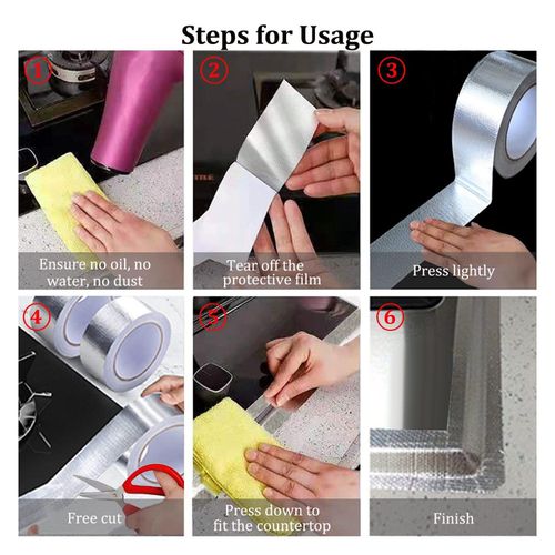 915 Generation Glass Fiber Cloth Aluminum Foil Tape 59Mil Thick High Temperature Insulation Adhesive Metal Duct Tape1 Pack