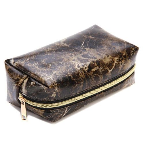 Kpop Marble Pencil Case Kawaii For Girls Boy Large Zipper Purse Makeup Storage Coetic Bag Pen Box School Supplies Stationery