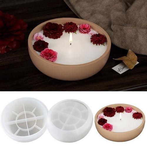 Diy Crystal Drip Glue Cement Candle Cup Mold Storage Bowl Storage Tray Candle Container Silicone Mould