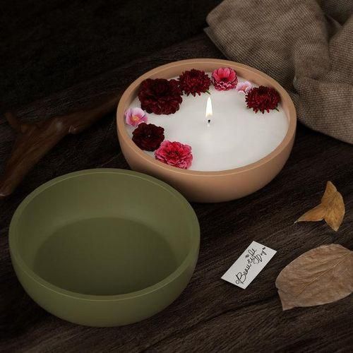 Diy Crystal Drip Glue Cement Candle Cup Mold Storage Bowl Storage Tray Candle Container Silicone Mould