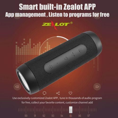 Zealot S22 Bike Speakers BT Wireless With Lights APP FM