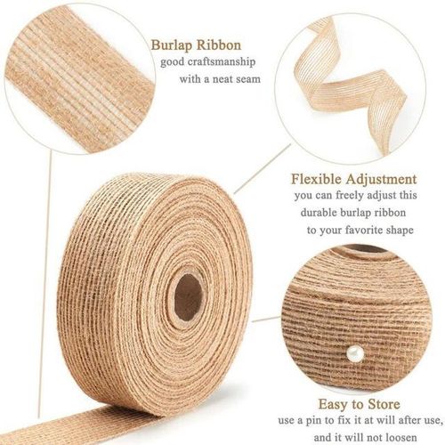 2m 2.5mm-30mm Natural Jute Ribbon Crafts Diy Vintage Jute Burlap Fabric Wrap Sewing Party Wedding Decortion