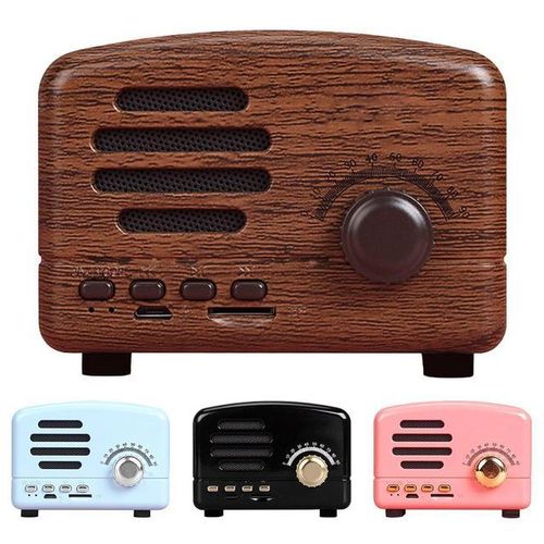 Bt01 Vintage Wireless Bluetooth Speakers Rechargeable Portable Speaker Subwoofer Music Player Loudspeaker Bluetooth Speakers