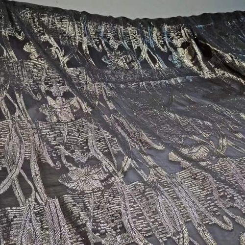 Silk Brocade Shimmer Metallic Jacquard Shiny Saree Scarf Fabric Diy Sewing Material