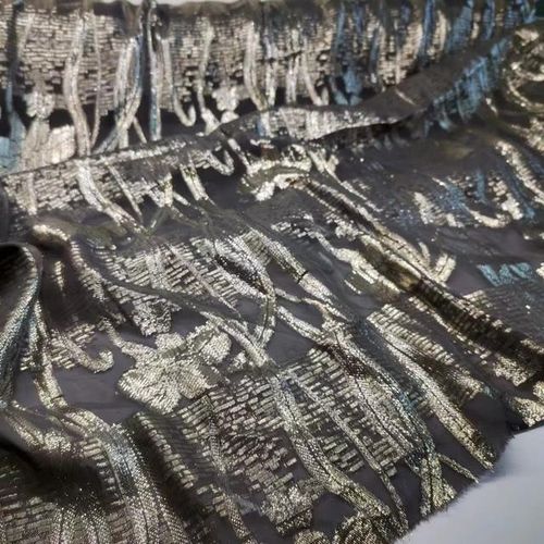 Silk Brocade Shimmer Metallic Jacquard Shiny Saree Scarf Fabric Diy Sewing Material