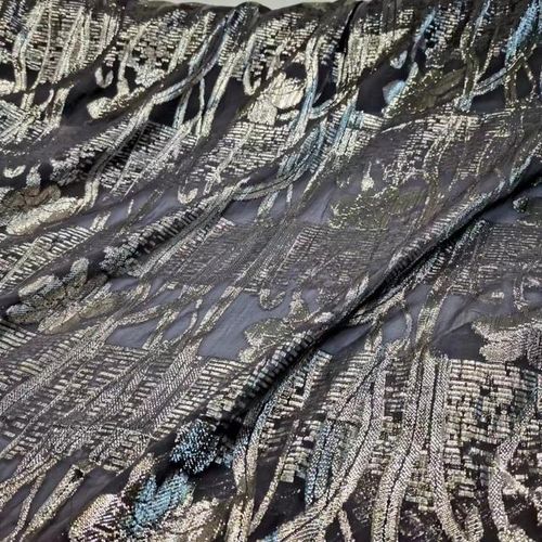 Silk Brocade Shimmer Metallic Jacquard Shiny Saree Scarf Fabric Diy Sewing Material