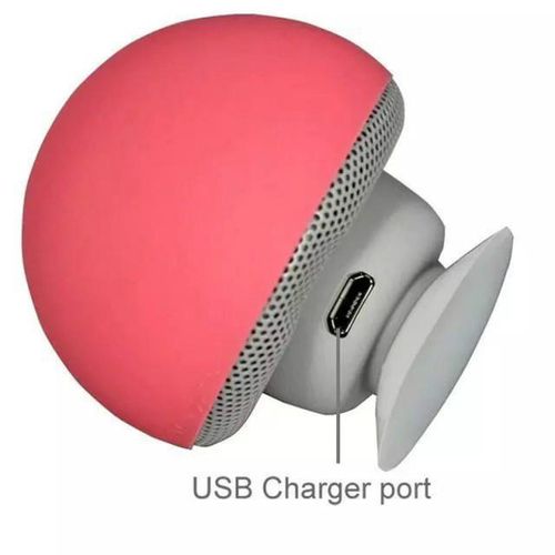 Cartoon Mini Portable Small Mushroom Head Wireless Bluetooth Speaker Silicone Suction Cup Speaker Phone Holder Audio