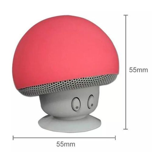 Cartoon Mini Portable Small Mushroom Head Wireless Bluetooth Speaker Silicone Suction Cup Speaker Phone Holder Audio