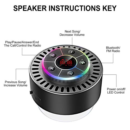 IPX7 Bluetooth Subwoofer Portable Speaker with FM Radio