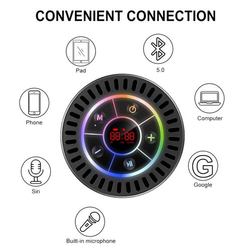 IPX7 Bluetooth Subwoofer Portable Speaker with FM Radio