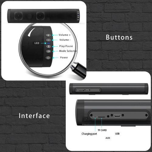 BS-41A Wall-mounted Bluetooth-compatible TV Soundbar-Black