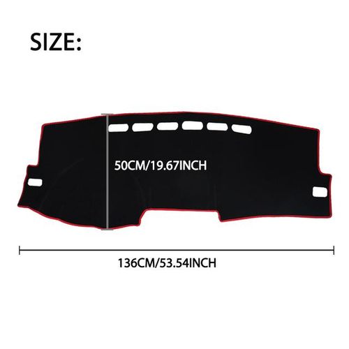 For Toyota Corolla 2007-2013 Car Dashboard Cover Avoid Pad Instrument Platform Cover Mat Carpet Accessories-Black Side RHD_Silver