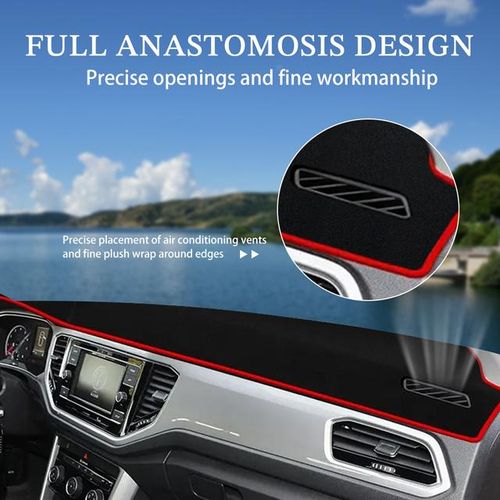 For Toyota Corolla 2007-2013 Car Dashboard Cover Avoid Pad Instrument Platform Cover Mat Carpet Accessories-Black Side RHD_Silver
