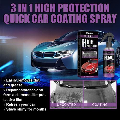 1-5PCS 3 in 1 High Protection Quick Ceramic Coating Nano Spray Car Wash Car Shield Coating Cleaning Nano Polishing Paint Wax-4PCS 100ml_Silver