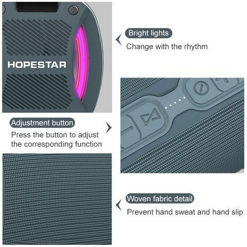 HOPESTAR H24 Pro Portable Outdoor Waterproof Woven Textured Bluetooth Speaker With Rhythm Light