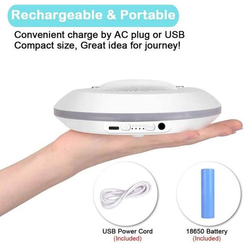 Baby White Noise Sound Machine Built-in 28 Soothing Sounds 4 Timer & Memory Function USB Rechargeable Portable Sleep Aid