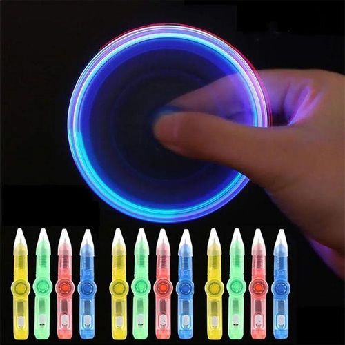 Led Colourful Luminous Spinning Ballpoint Pen Rolling Pen
