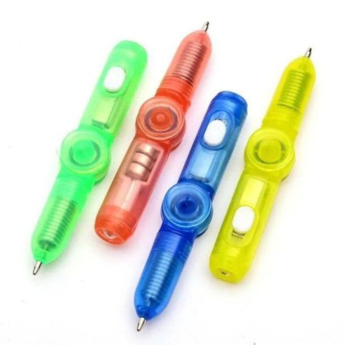 Led Colourful Luminous Spinning Ballpoint Pen Rolling Pen