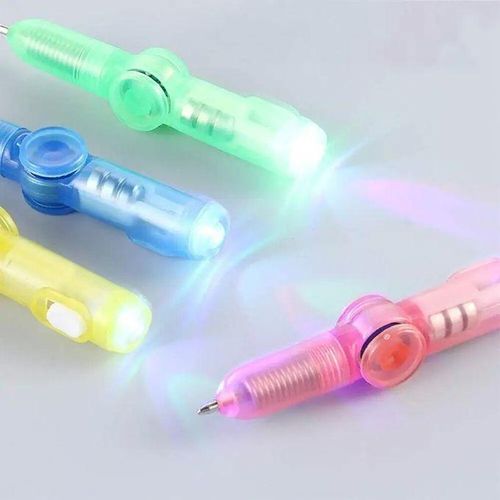 Led Colourful Luminous Spinning Ballpoint Pen Rolling Pen