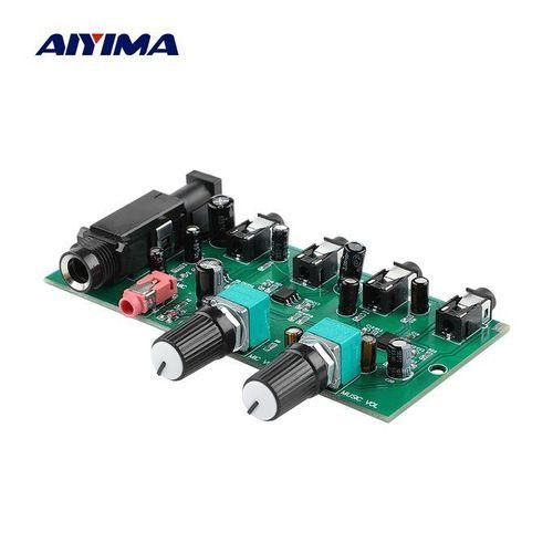 2Way Music Preamplifier Micophone Amplifier Board Karaoke Mixing Amplification Computer Audio Signal Mixer Board DC 1224