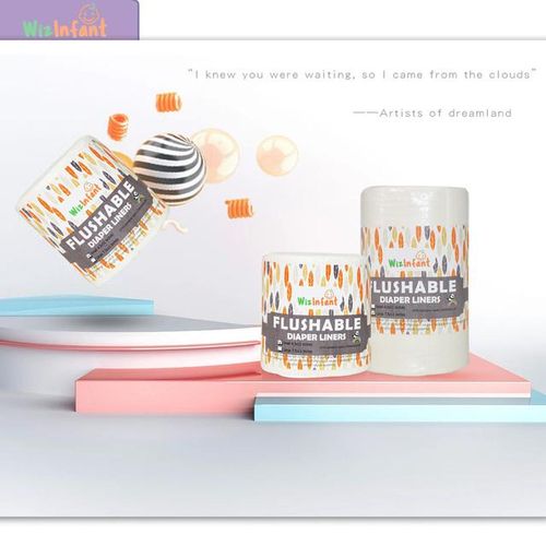 WizInfant Unscented Biodegradable Nappy Liners 100% Biodegradable & Flushable, Highly Absorbent,Breathable &