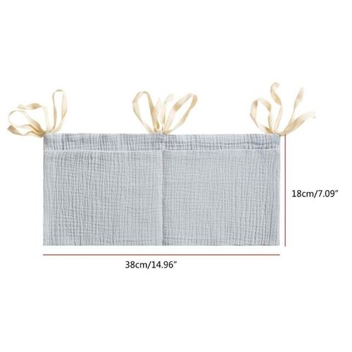 Baby Bedside Hanging Bags Milk Bottle Bibs Storage Bag Crib Organizer Bag Baby Diaper Bag Dormitory Bed Organizing Bag