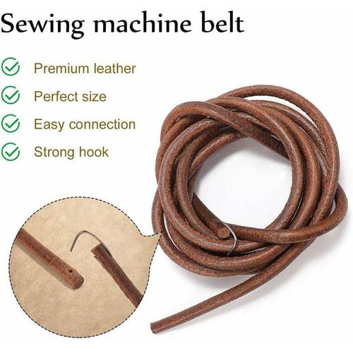 2pcs Home Sewing Machine Treadle Belt Household With Metal Hook Adjustable Strong Tensile Resistance Machine Accessories