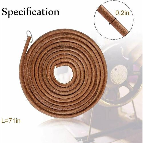 2pcs Home Sewing Machine Treadle Belt Household With Metal Hook Adjustable Strong Tensile Resistance Machine Accessories