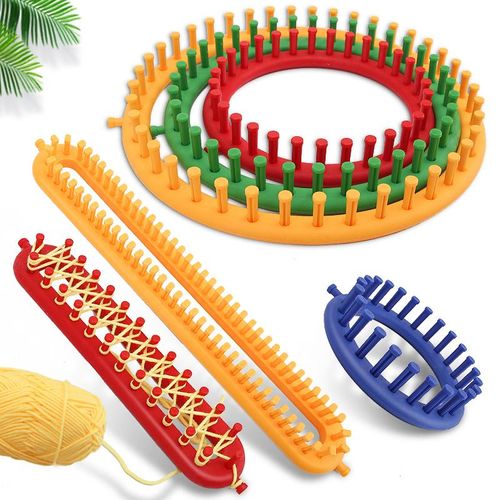 1 Set Knitting Loom Craft Yarn Kit Diy Tool Crochet Hook Hat Scarf Stitching Shawl Sweater Sock Blankets Knitter